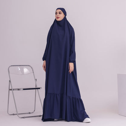 Robe longue de prière Nida, robe abaya à enfiler, jilbab