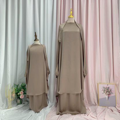 Robe de prière pour femmes musulmanes, jilbab, tenues assorties mère et fille