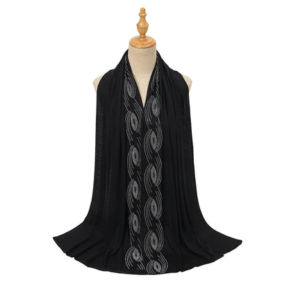 Muslim Women Hotfix Rhinestones Hijab Scarf #26YW577