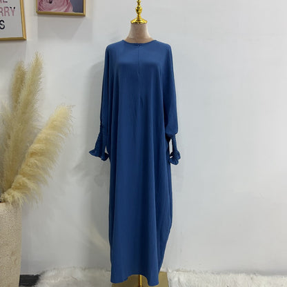 Robe Abaya Farasha en polyester/coton pour femmes musulmanes