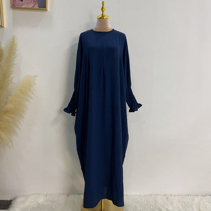 Robe Abaya Farasha en polyester/coton pour femmes musulmanes