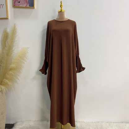 Robe Abaya Farasha en polyester/coton pour femmes musulmanes