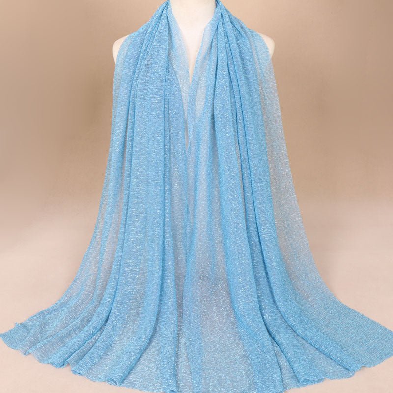 Muslim Women Gold Thread Hijab Scarf #26YW71