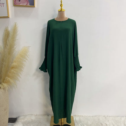 Robe Abaya Farasha en polyester/coton pour femmes musulmanes