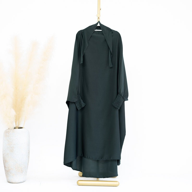 Robe de prière en satin assortie mère-fille pour femmes musulmanes