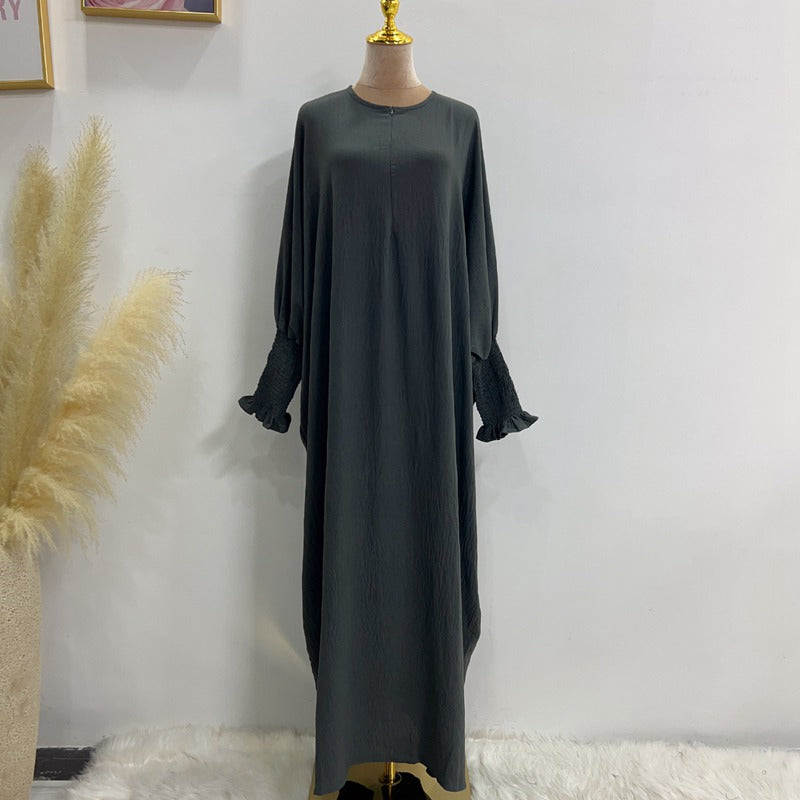 Robe Abaya Farasha en polyester/coton pour femmes musulmanes