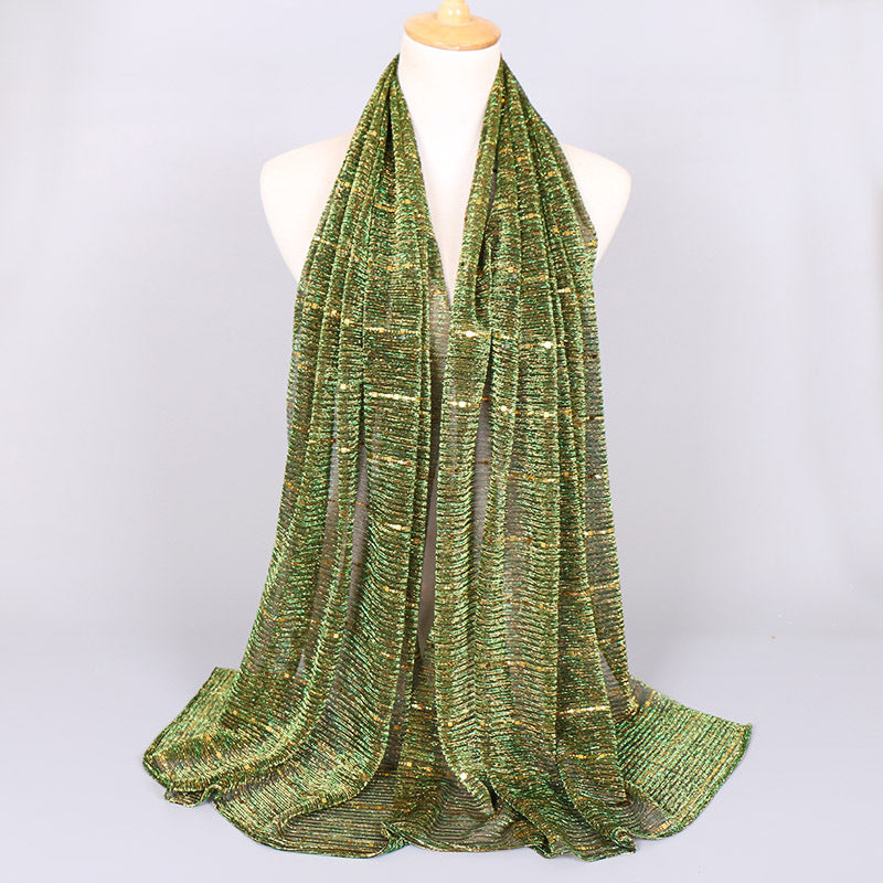 Muslim Women Sequins Hijab Scarf #26VS064