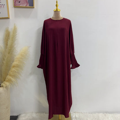 Robe Abaya Farasha en polyester/coton pour femmes musulmanes