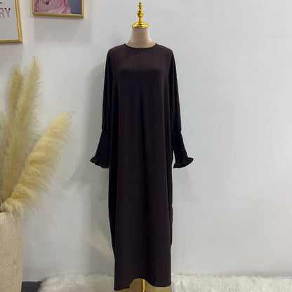 Robe Abaya Farasha en polyester/coton pour femmes musulmanes