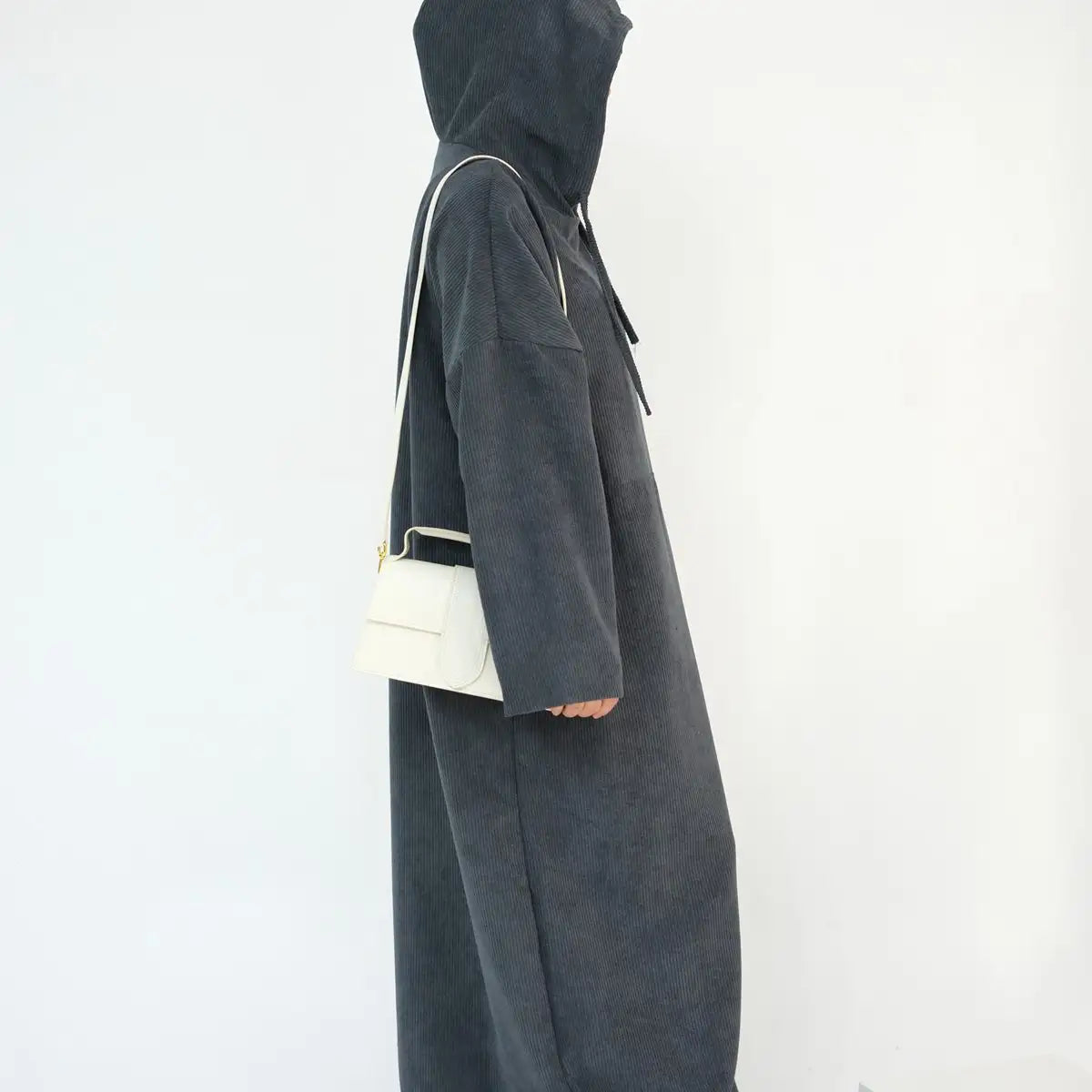 Robe Abaya en velours côtelé pour l'hiver et l'automne