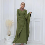 Robe Abaya Farasha à manches chauve-souris pour femmes musulmanes