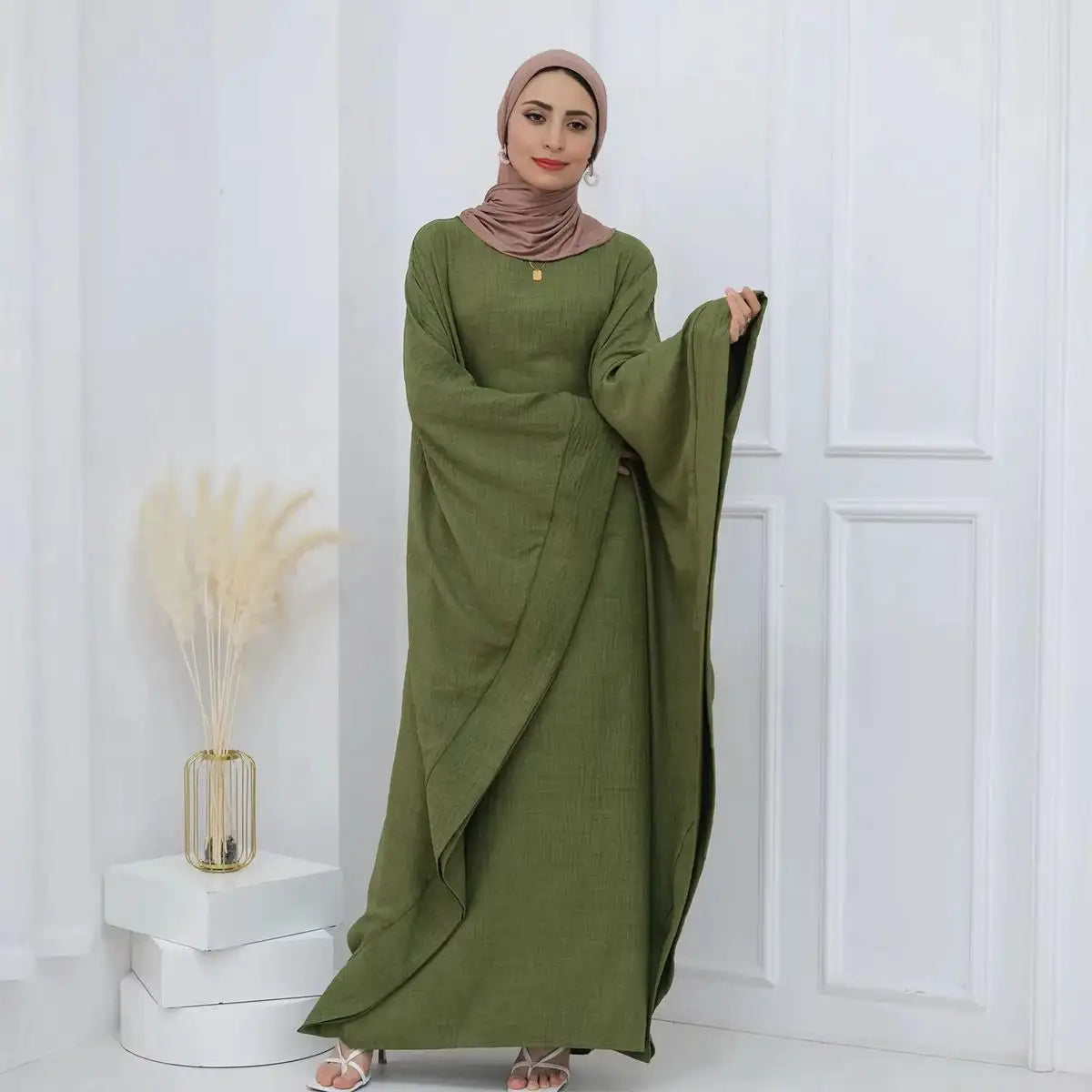 Robe Abaya Farasha à manches chauve-souris pour femmes musulmanes