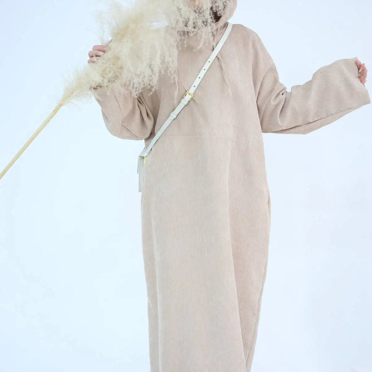Robe Abaya en velours côtelé pour l'hiver et l'automne