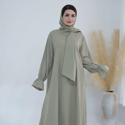 Robe Abaya à manches évasées pour femmes musulmanes