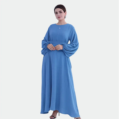 Robe Abaya à manches bouffantes pour femmes musulmanes