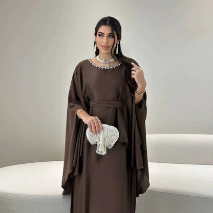 Robe Abaya en satin - Chaîne Bradde - #25184