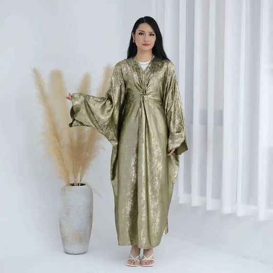 Robe Abaya Farasha bronzée scintillante