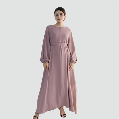 Robe Abaya à manches bouffantes pour femmes musulmanes