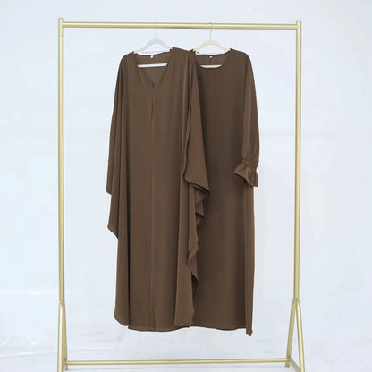 Ensemble 2 pièces Nida Abaya avec cape #25949