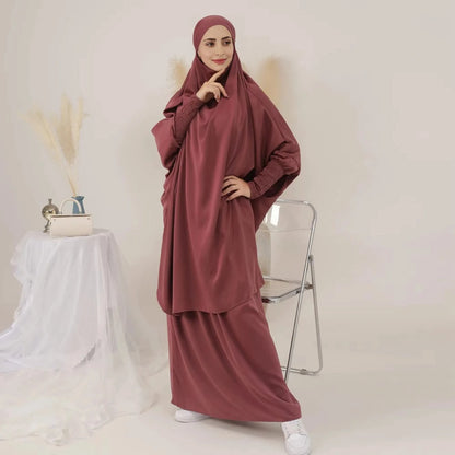 Ensemble 2 pièces jilbab jupe avec hauts robe jilbab et jupe