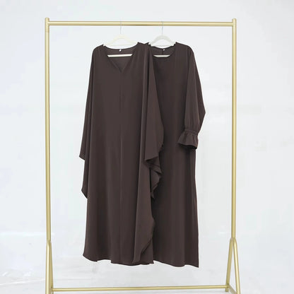 Ensemble 2 pièces Nida Abaya avec cape #25949