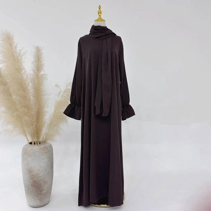 Robe Abaya à manches évasées pour femmes musulmanes