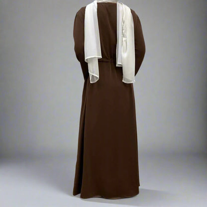 Robe Abaya avec poignets en strass Hotfix et poche