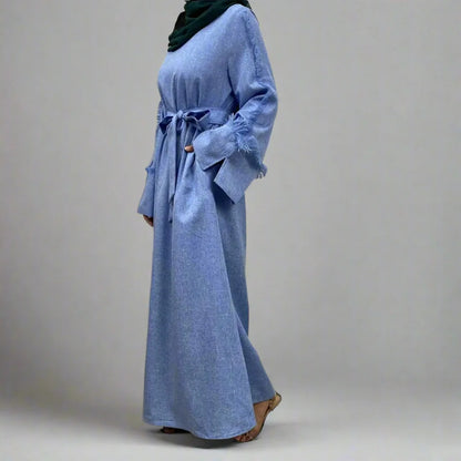 Robe Abaya arabe unie à la mode modeste