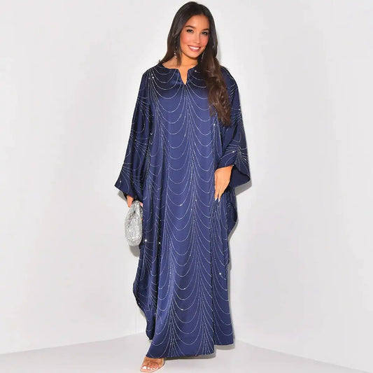 Robe Abaya à strass Hotfix #25192