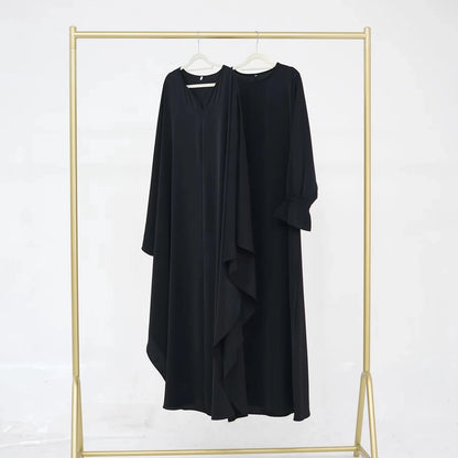 Ensemble 2 pièces Nida Abaya avec cape #25949