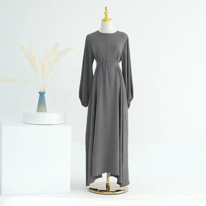 Robe Abaya à manches bouffantes pour femmes musulmanes