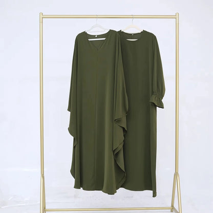 Ensemble 2 pièces Nida Abaya avec cape #25949