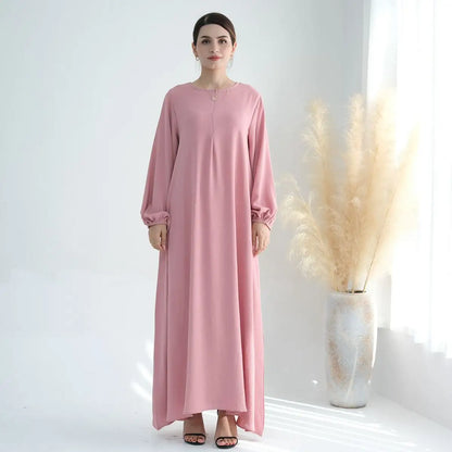Robe Abaya à manches bouffantes pour femmes musulmanes