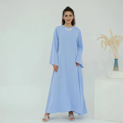 13 Color Options Nida Plain Abaya Dress #251046