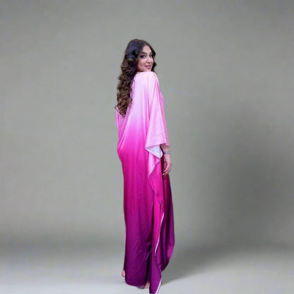 Robe Abaya Farasha à manches chauve-souris taille unique