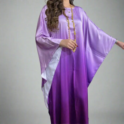 Robe Abaya Farasha à manches chauve-souris taille unique