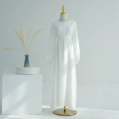 Robe Abaya à manches bouffantes pour femmes musulmanes