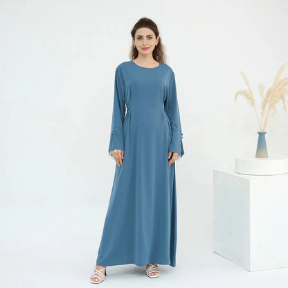 Robe Nida Abaya à manches en dentelle #251004