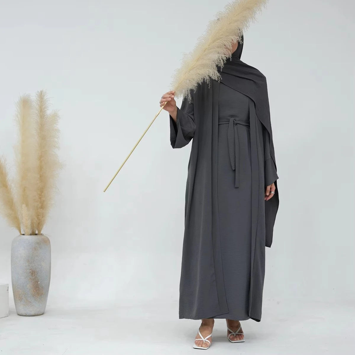Ensemble 2 pièces Abaya pour femmes arabes, 12 couleurs au choix, sans abaya ni robe intérieure