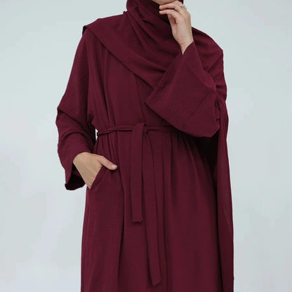 Ensemble 2 pièces Abaya pour femmes arabes, 12 couleurs au choix, sans abaya ni robe intérieure