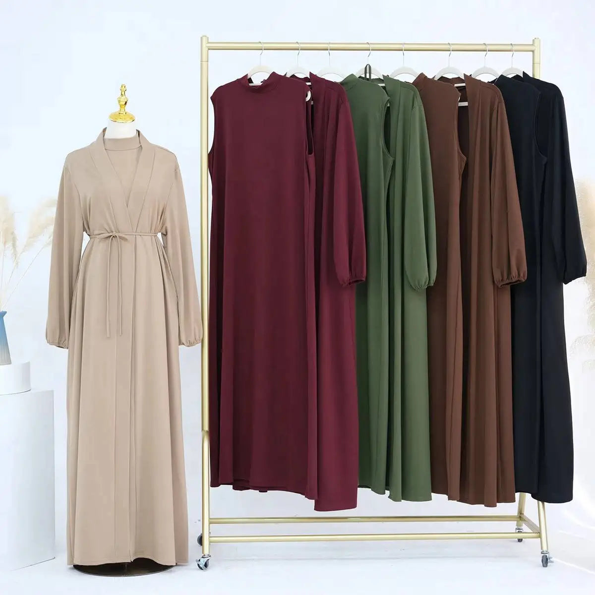 Ensemble 2 pièces Abaya pour femmes musulmanes, mode modeste