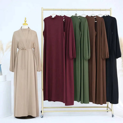 Ensemble 2 pièces Abaya pour femmes musulmanes, mode modeste
