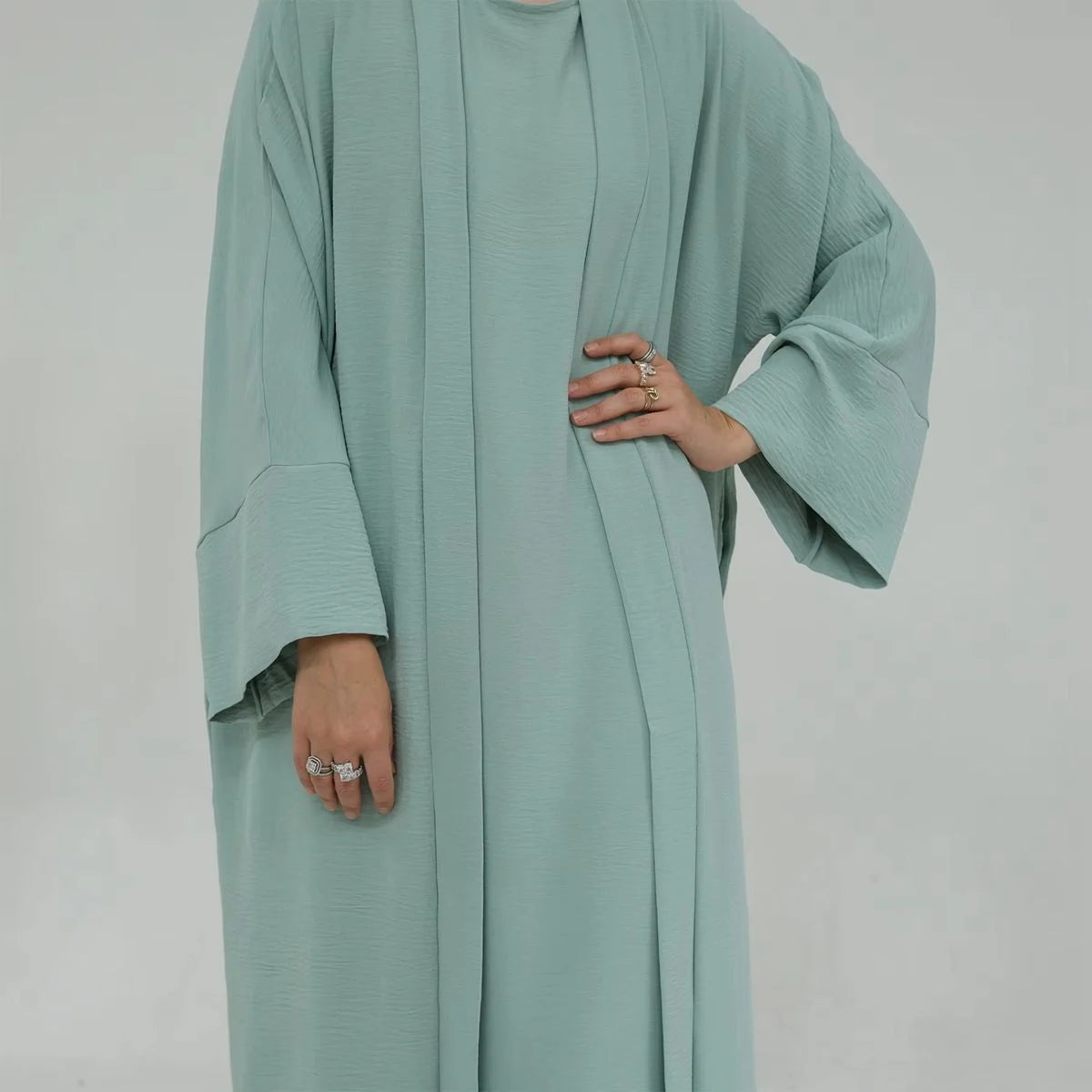 Ensemble 2 pièces Abaya pour femmes arabes, 12 couleurs au choix, sans abaya ni robe intérieure