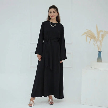 Muslim Women 13 Color Options Nida Plain Abaya Dress #251046