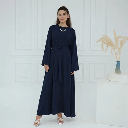 Muslim Women 13 Color Options Nida Plain Abaya Dress #251046