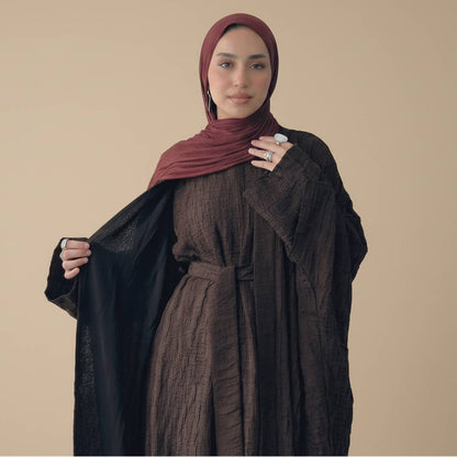 3D Bubble Jacquard Abaya Dress #251128