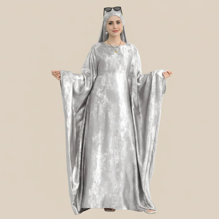 Bronzing Gleam Butterfly Batwing Farasha Abaya Dress #26778