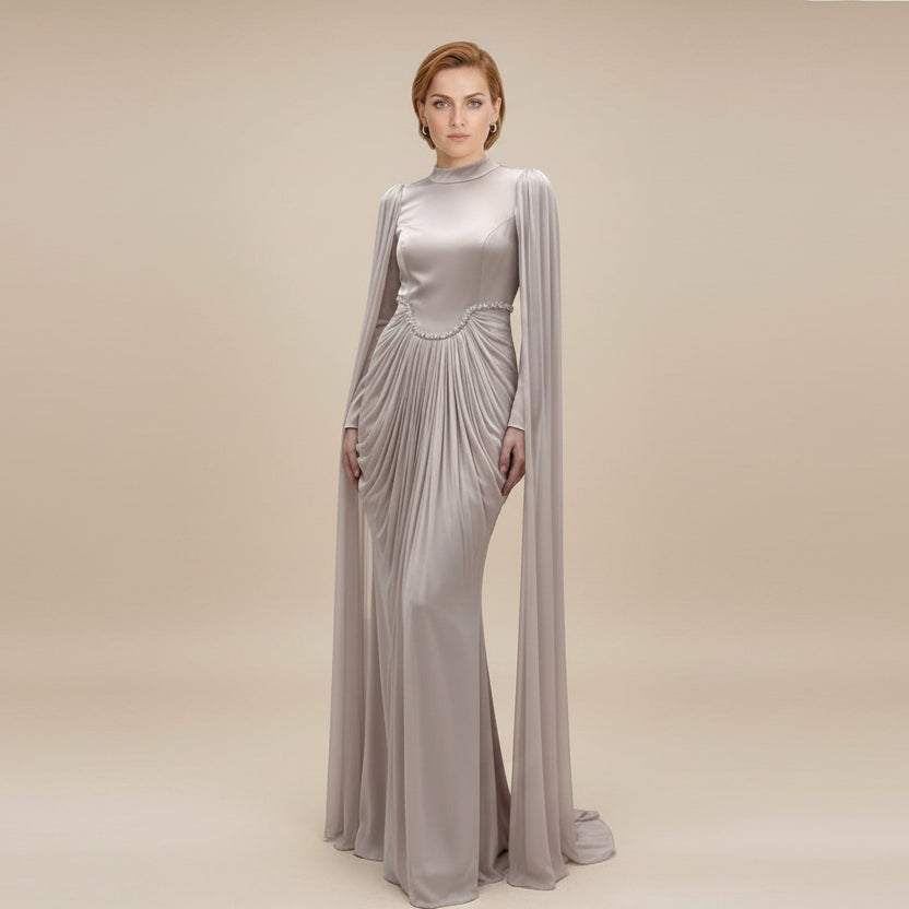 Muslim Women Embellished Rhinestones Abaya Dress #261168