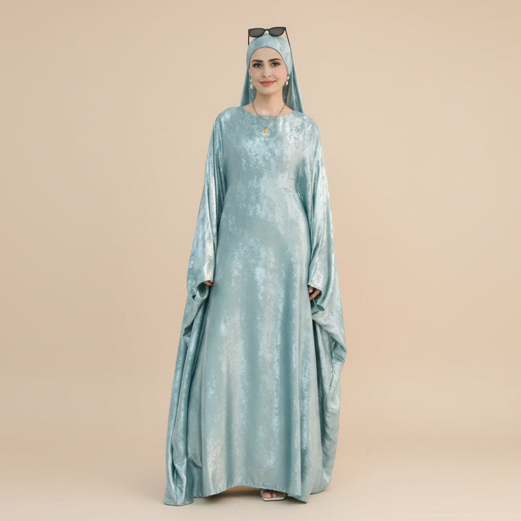 Bronzing Gleam Butterfly Batwing Farasha Abaya Dress #26778