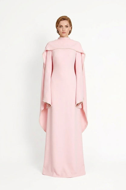 Muslim Women Embellished Beads Cape Abaya Dress #265385